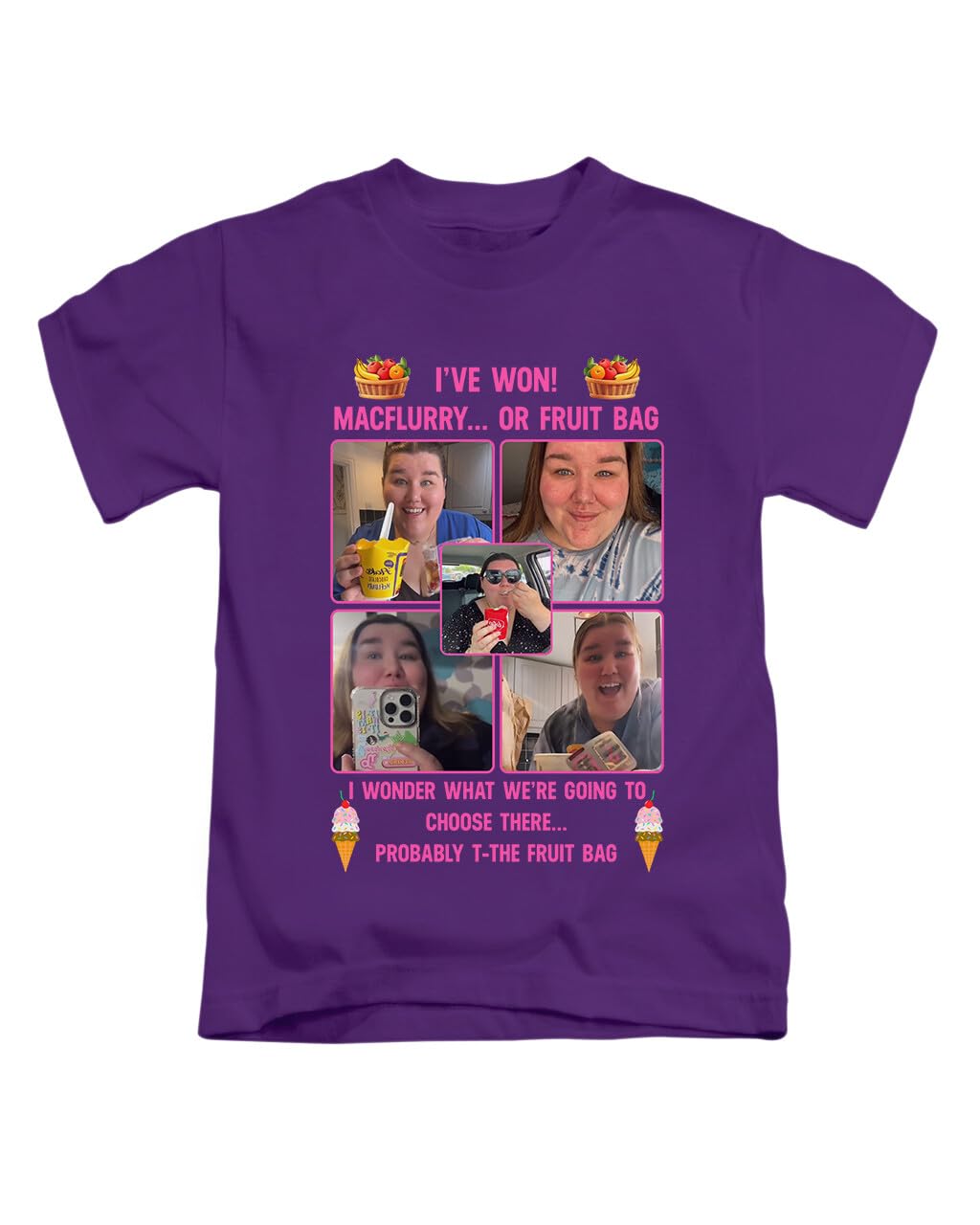 New Spirit Original I've Won, Probably The Fruit Bag Becki Jones Meme Tee T-Shirt Funny Unisex T Shirt Top Purple