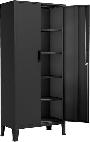 Armoire de Bureau Métallique 80 x 40 x 180 cm avec Ser YOUDENOVA