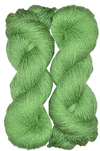 Image of M.G ENTERPRISE Knitting Yarn Wool Liza Apple Green 100 GMS Best Used with Knitting Needles, Crochet Needles Wool Yarn for Knitting. -AP Art-DBG