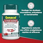 Genacol Fast Action – Fast Relief of Joint, Back & Muscle Pain, 30 Doses | Turmeric Curcumin, Black Sesame Seed Oil and Boswellia Formula, Clinically Proven Analgesic Effects, 60 Softgels (30 Doses)
