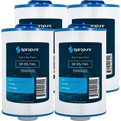 SpiroPure Replacement for Pleatco PMA40L-F2M Master Spa Twilight X268543 X268365 Unicel 6CH-402 Filbur FC-0317 Hot Tub Spa Pool Replacement Cartridge (Pack of 4)