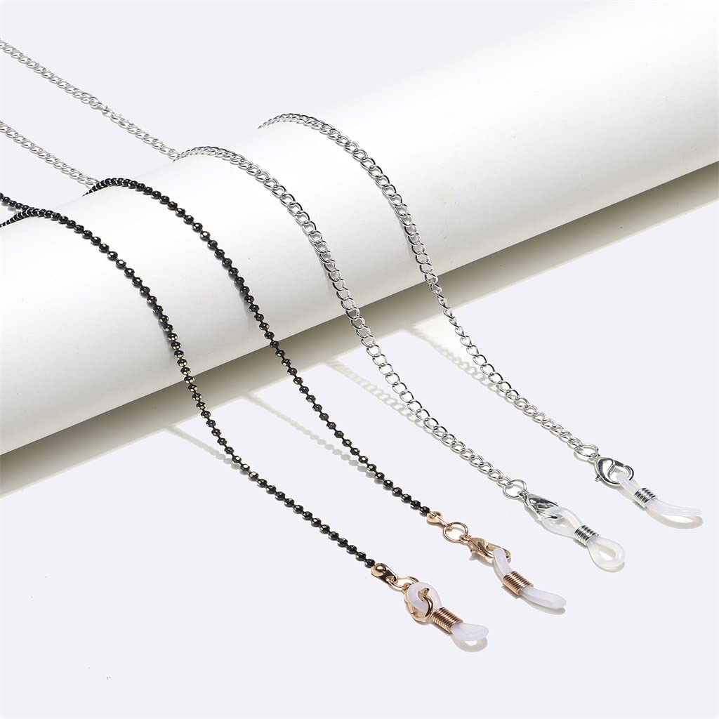 Set Brillenkette Blattscheibe Gold Brillenseil