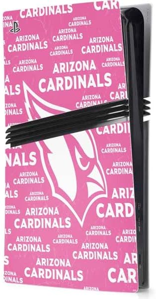 Skinit Decal Gaming Skin Compatible with PS5 Pro Console - Officially Licensed NFL Arizona Cardinals Pink Blast Design