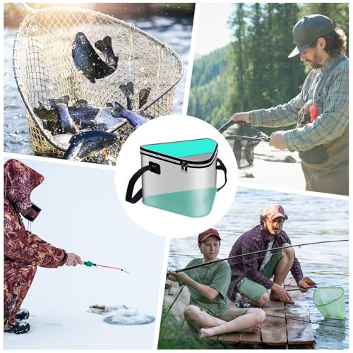 Cubo de pesca plegable y versátil para almacenamiento de peces 5