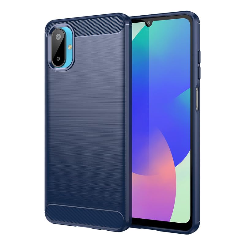 Image of Hybrid Carbon Fiber Back Case for Samsung Galaxy F06 5G / M06 5G (Blue)