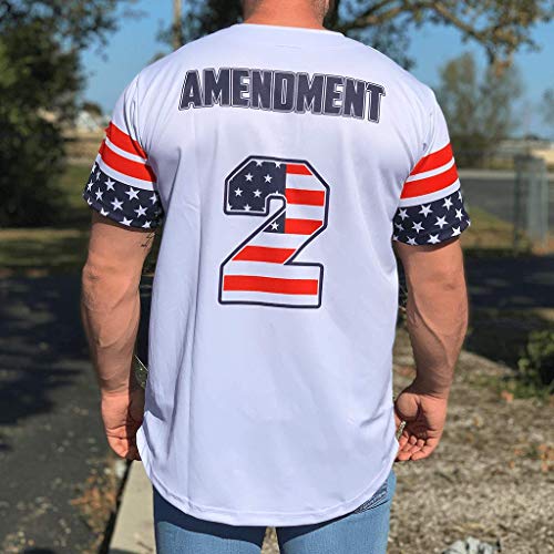 Greater Half Baseball Jersey Custom 2nd Amendment Baseball Jersey (Pequeño-XXXXL) miniatura 3