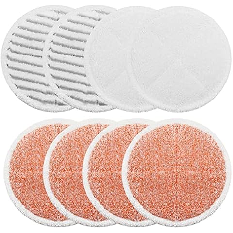 Spinwave Mop Pads Replacement Set Compatible with Bissell Spinwave 2039A 2124: 4 Heavy Scrub Pads, 2 Soft Pads, 2 Scrubby Pads by BeiLan (8Pack) Cover