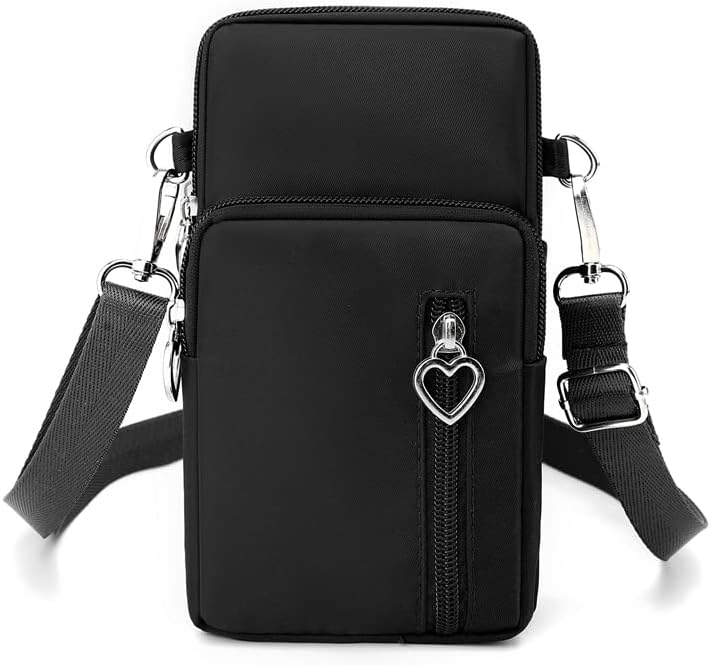 Bolso bandolera Oxford con cremallera para iPhone 14 Pro, Samsung Galaxy S23 S21 S20 FE S10e S10 Plus