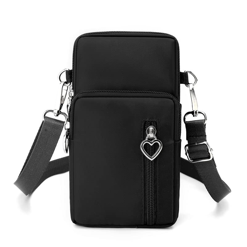 Sac à bandoulière Oxford noir pour Samsung Galaxy S10 et Motorola Moto G7