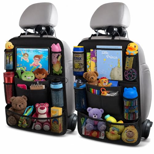 ULEEKA Car Backseat Organizer with 10' Table Holder, 9 Storage Pockets Seat Back Protectors Kick...