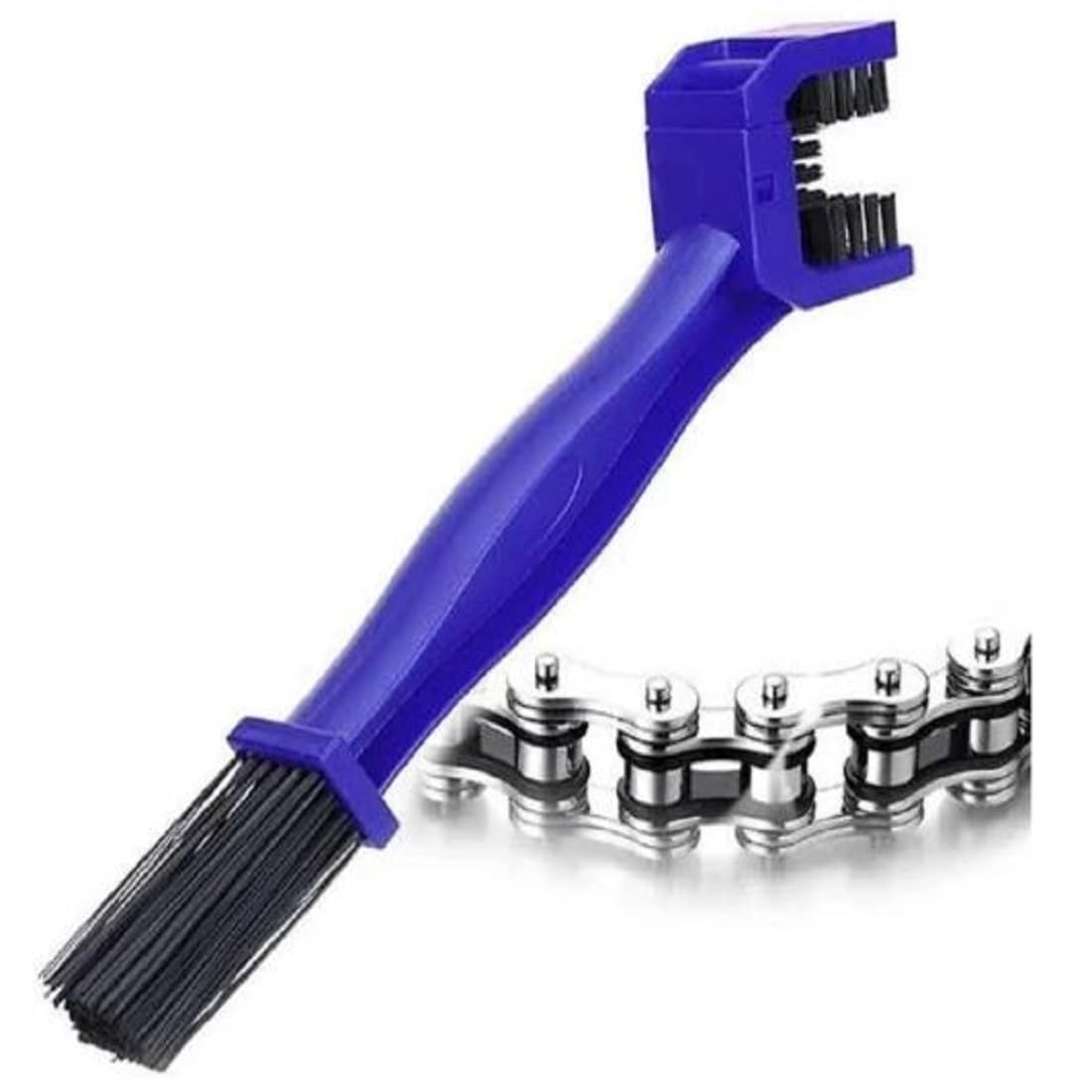Motorcycle Chain Cleaning Brush Blue | Dual-Sided Bristles Bike Chain Cleaner Tool for Cycles & Motorbikes | Easy Maintenance Tool for Gear, Chain & Sprocket Cleaning (Pack of 1)-image-21