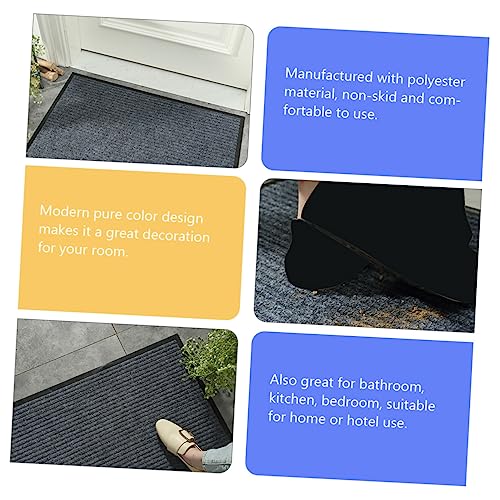 Tapis de porte antidérapant absorbant rectangulaire design moderne unie - 5