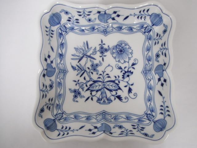 Amazon.co.jp: 128/ マイセン ブルーオニオン スクエア 角皿 プレート