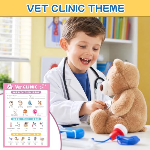 Image of 12-Theme Pretend Play Notepads for Kids 3-8, 4 x 6 Inch Playtime Notepads
