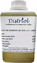 Distriol Óleo Vegetal Semente De Uva 1 Lt. O Melhor Para Vc