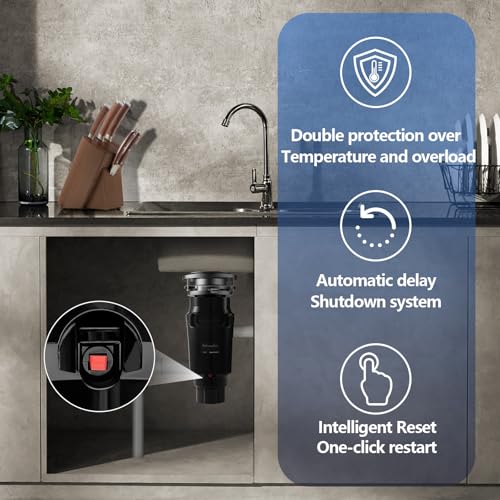 Élimination des déchets 1/2 HP pour évier bouché et restes de repas - 5