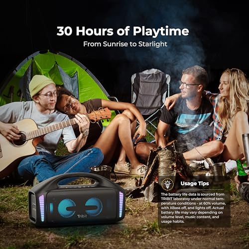 image for Tribit StormBox Blast Portable Bluetooth Speaker, (140W Peak) 90W Loud