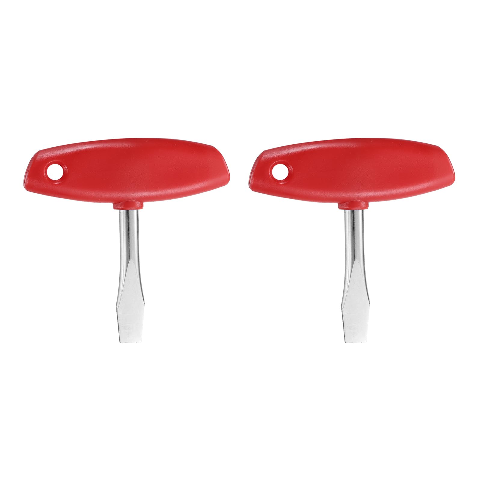 HARFINGTON 2pcs T Handle Flat Head Screwdriver 10mm T Handle Slotted Screwdriver with Plastic Handle for Slotted Screw Quick Release Plate Camera