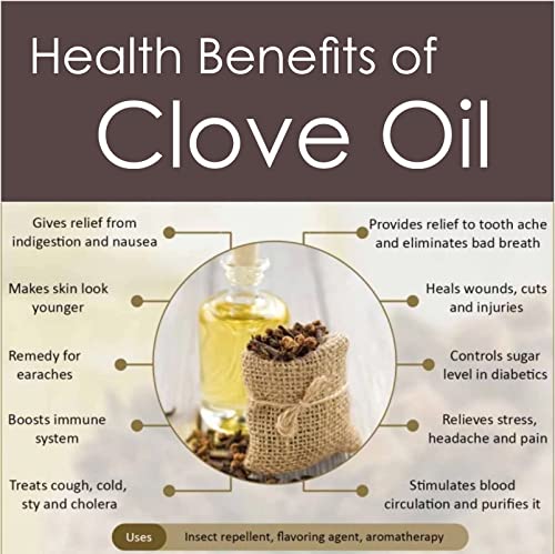 Image of B-URBAN Clove (Syzygium Aromaticum) Oil|100% Pure & Natural Undiluted Essential Oil Organic Standard For Skin & Haircare|Calming Properties, Eases Headaches, Reduces Aging Signs,Pain-Reliever-100ML