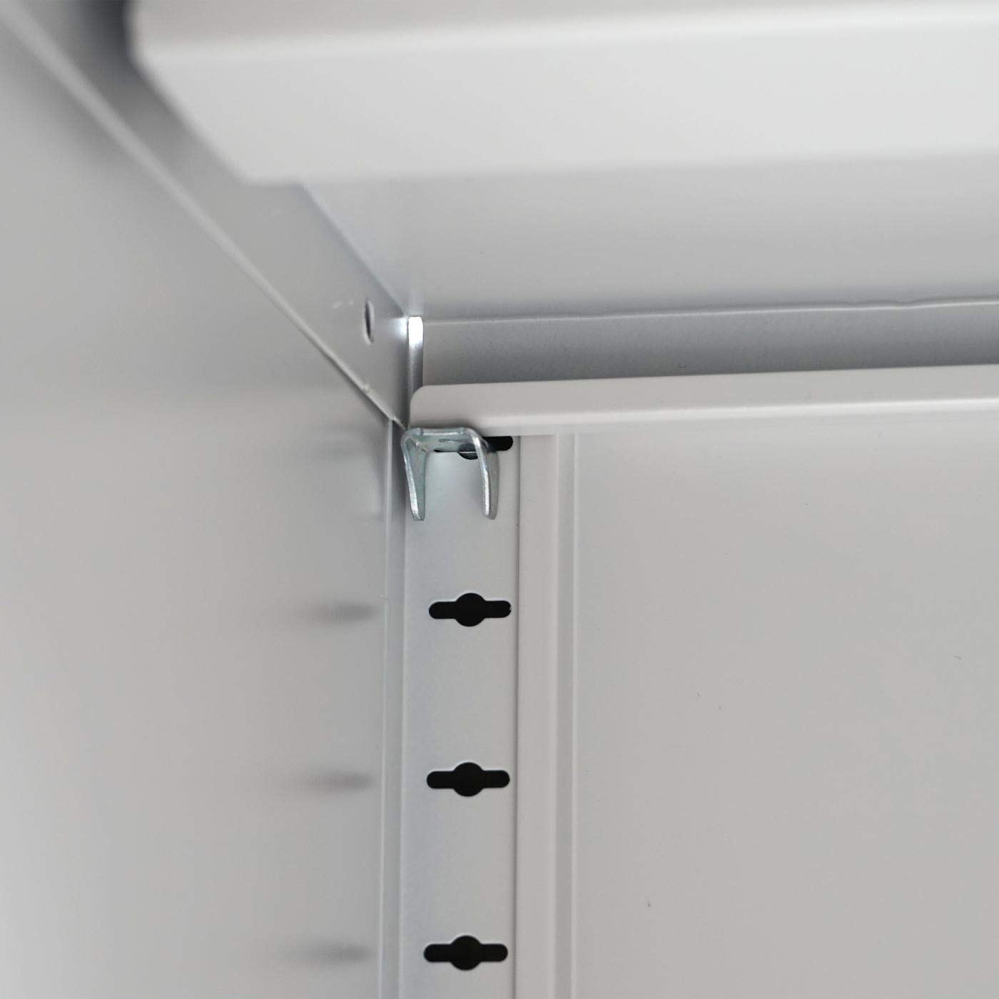 Mendler Arredo Ufficio archivio classificatore HWC-F41 Acciaio Ante scorrevoli 45x90x90cm - Antracite