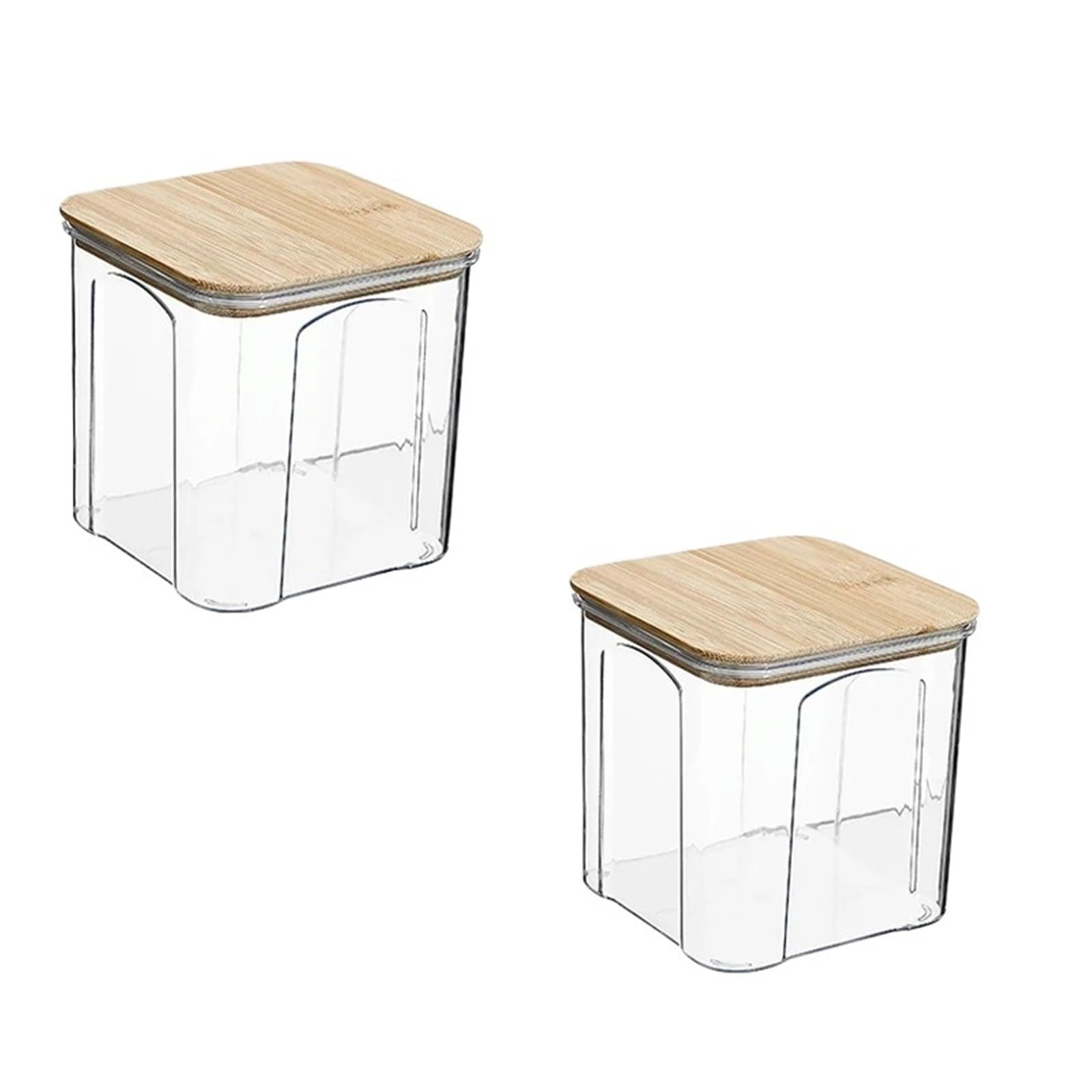 LSNNMU 2PCS Plastic Storage Container With Lid Sealed Jar Noodle Box Multigrain Tank Bottle Dried Fruit Tea For Preserving(2PCS 900ML)