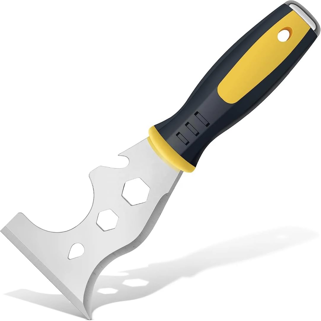 WINICE Scraper Tool, Stainless Steel 13-in-1 Painters Tool, Putty Scraper Professional Quality, Straight Scraper