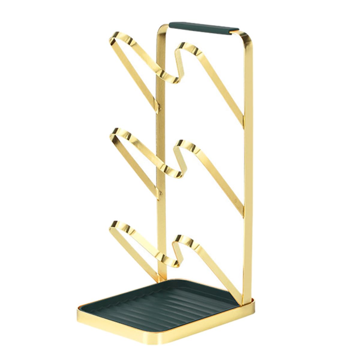 Support de Rangement Cuisine à Trois Niveaux en Pp et Fer, Grosse Capacité, Facile à Utiliser, pour Organiser Couvercles de Casseroles et Accessoires Cuisine
