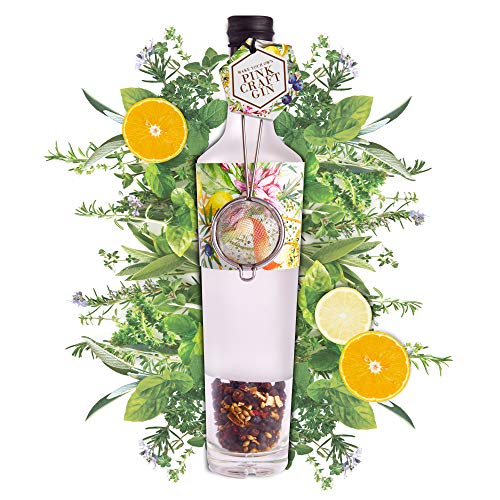 Barkraft Make Your Own Pink Craft Gin - Glass Bottle Gin Gift Set