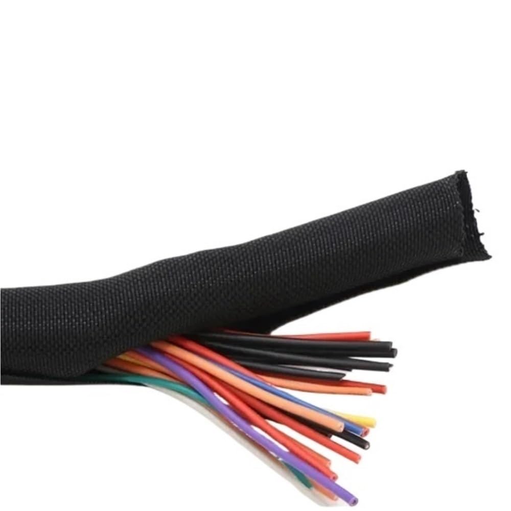 Guaina for cavi espandibile con chiusura automatica in PET | Multicolor 3-60mm 5m: gestione dei cavi, finitura e organizzazione dei cavi(Orange,16mm)