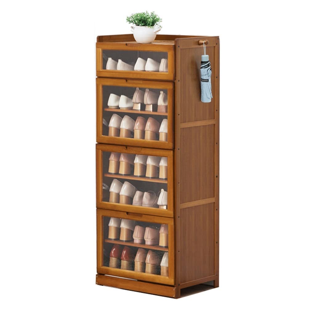 Armoire de rangement pour chaussures à porte rabattable pour couloir