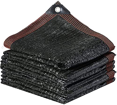 Malla De Sombreo Negra 95% con Ojales para Invernadero, Cubierta De Plantas, Piscina, Perrera, Pérgola.