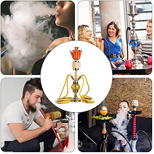 DERATON Shisha-Set komplett 4 Schläuche mit LED-Licht und abnehmbarem Mittelschaft, Shisha Shisha mit allem einfach zu… – Bild 4