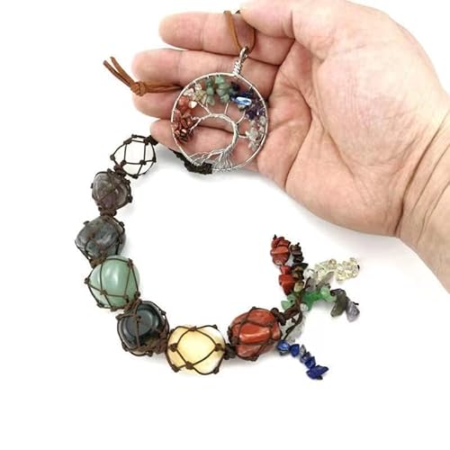 Fmelut Tree Of Life 7 Chakra Stones Dream Catchers Healing Crystals Gifts Feng Shui Witchy Room Decor For Women Hangings For Curtain Cars #TOP1