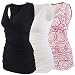 KUCI Maternity Nursing Tank Top, Women Maternity Pajama Tops Nursing Cami Sleep Bra For Breastfeeding (S, Blue+White/2Pack)