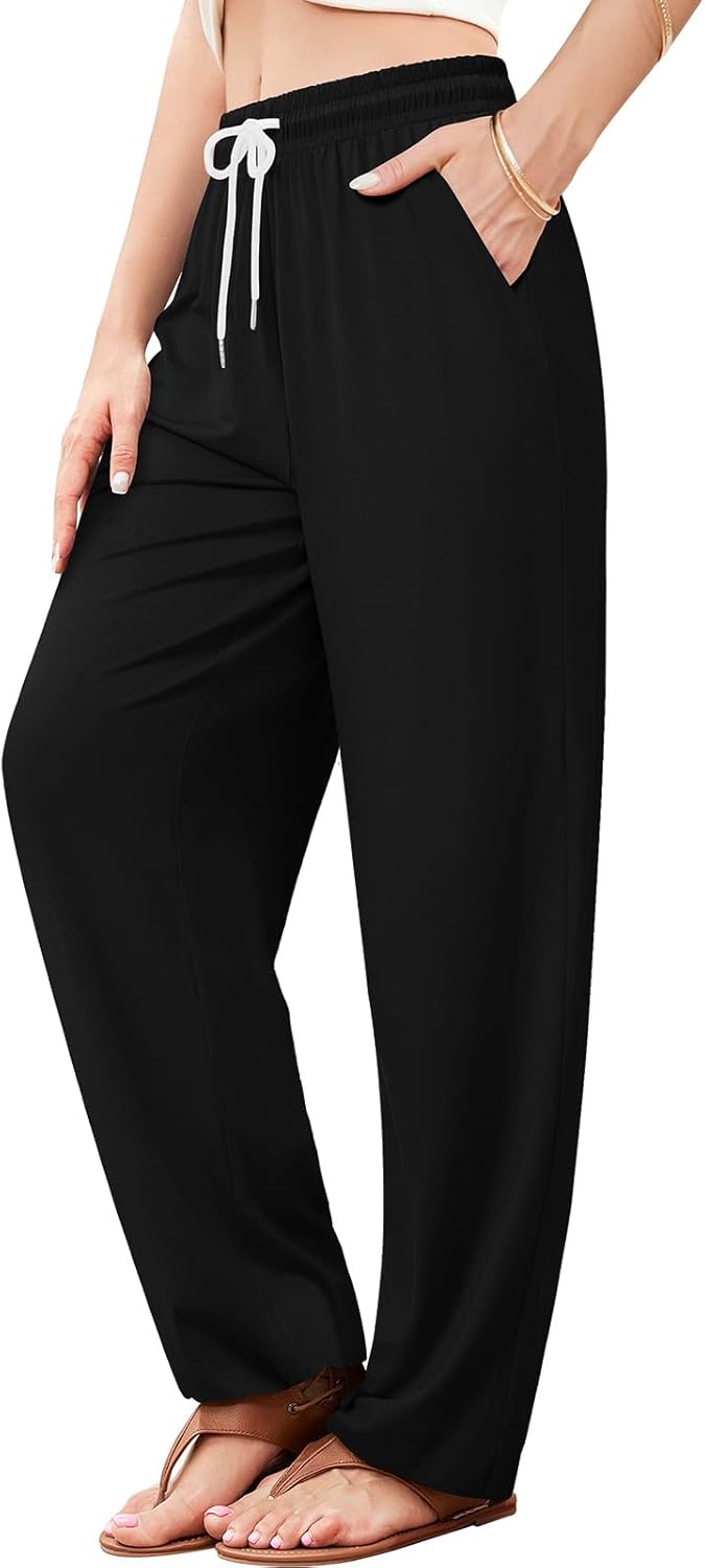 QIANXIZHAN Women's Joggers Pants, Sweatpants Lounge Yoga Boho Trousers with Pockets