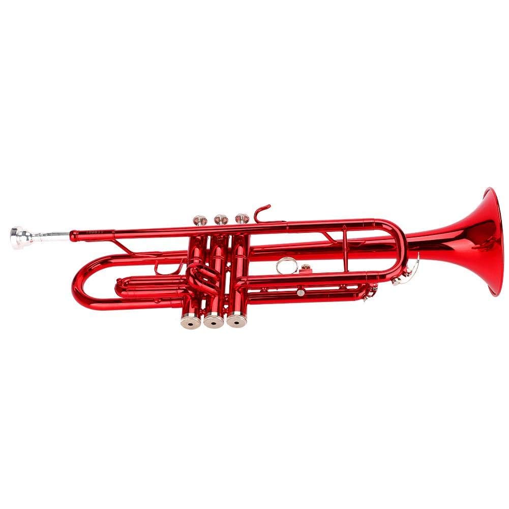 Bnineteenteam Trompette en Laiton, Trompette Plate en Laiton pour Instrument à Vent Trompette Music en 3 Couleurs différentes