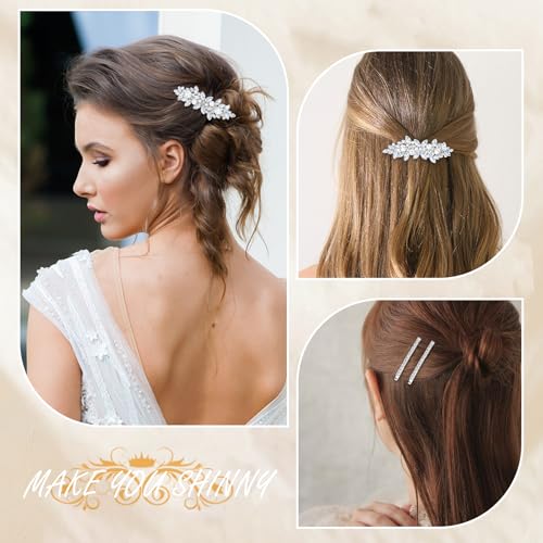 Pinzas para el cabello con brillantes WHAVEL 4 piezas miniatura 3