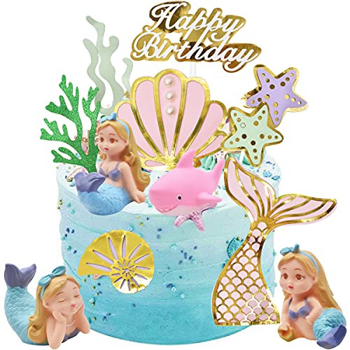 Mermaid Cake Topper-Miotlsy Oceano Toppers
