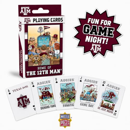 Image of Masterpieces Adult Playing Cards - Texas A&M Aggies Fan Deck, 54 Card NCAA Game