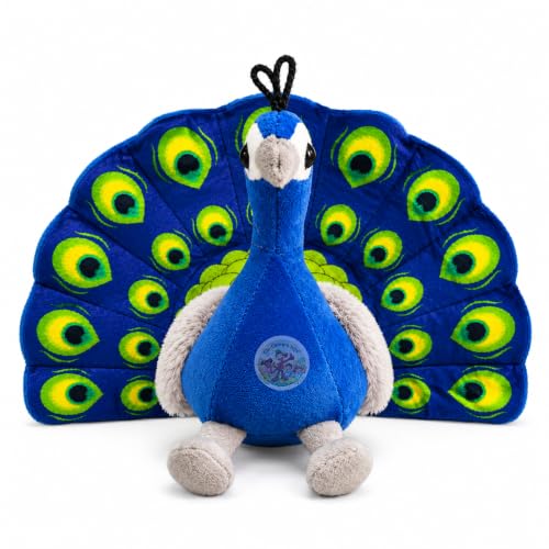 Image of Chi-Chimpu Toyss Sitting Peacock Soft Toy 25cm | Cute Blue Peacock Plush Stuffed Toy for Kids | Soft & Cuddly Bird Toy | Decorative Peacock Toy | Birthday Gift for Boys & Girls