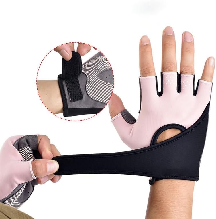 Anti-Slip Lengthened Wrist Guard Gao Dan Half Finger Nylon Gloves