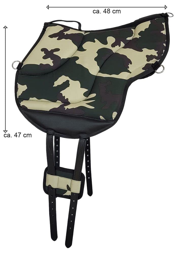 A&M Reitsport Reitpad, Bareback Pad, baumloser Sattel 1104, Camouflage, Neu, Farbe:Grün