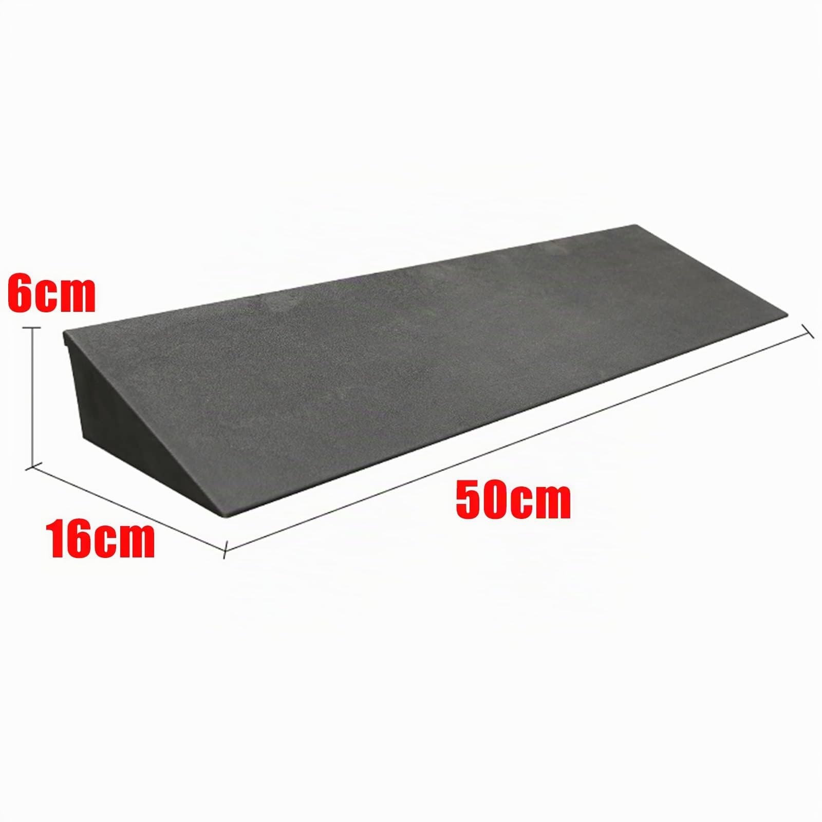 Rampas para Silla de Ruedas Escaleras 5cm Antideslizante Puerta Paso Rampa, Silla de Ruedas Umbral Rampas Adecuado para Puertas, Baños, Cuña de Caucho Antideslizante (Size : 50 * 16 * 6cm)