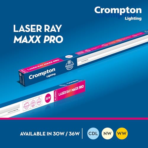 Image of Crompton Laser Ray Maxx Pro 36W LED Batten | Energy Efficient Batten for Home | Cool Daylight | Pack of 6