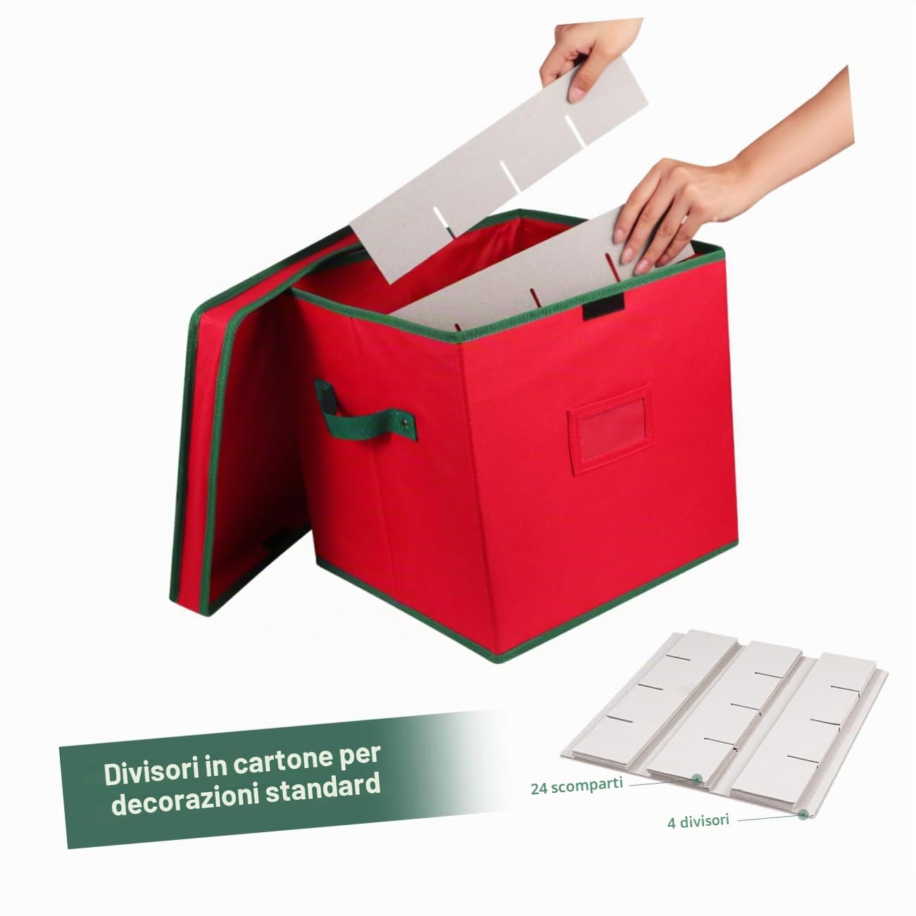 Scatola Contenitore Di Palline Di Natale Organizzatore Di Palline Per Le Vacanze Cestino Divisorio Per Le Vacanze Contenitore Per La Conservazione Delle Perlato Portaoggetti