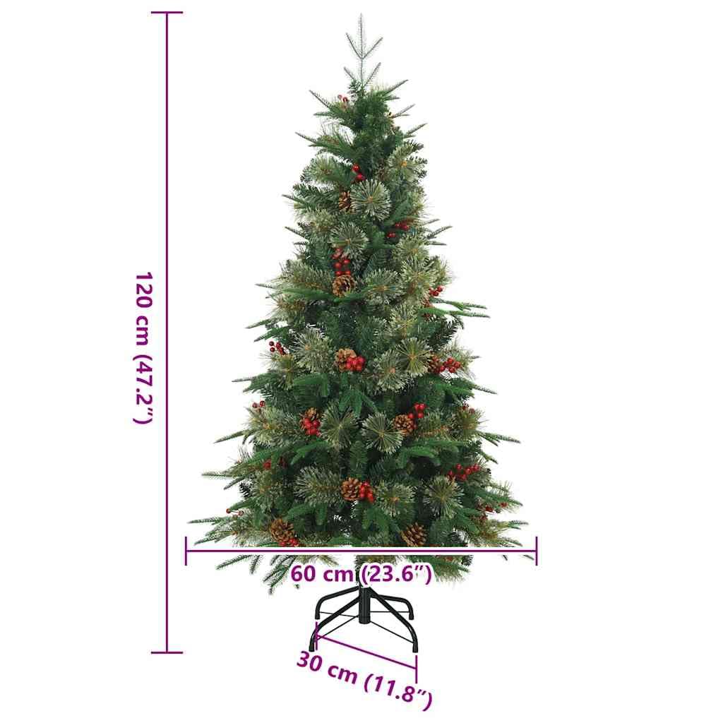 vidaXL Kunstkerstboom 120 cm PVC en PE groen - Kerstboom - vidaXL