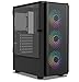 Price comparison product image iONZ KZ02 - Advanced Series 2.0 - PC Mid Tower Case M/ATX ATX Gaming Tempered Glass includes 3 x RGB 120mm Fans (Airflow Black)