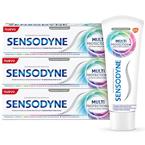 Sensodyne Multiprotección Blanqueante Pasta de Dientes Para Cuidado Diario, Protección Frente a Sensibilidad Dental, Pack 4x75 ml