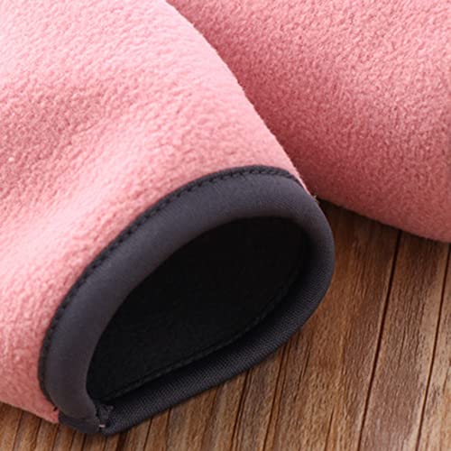 Kids Fall Jacket Toddler Boys Girls Long Sleeve Winter Solid Fleece Zipper Coat Jacket Thicken Warm (Pink, 3-4 Years)2