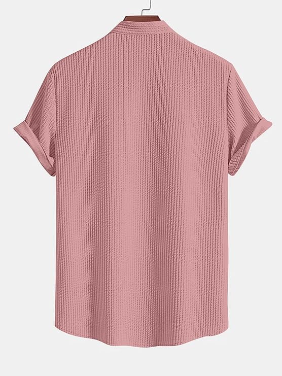 Image of GRECIILOOKS Men's Polycotton Regular Fit Casual Shirt | Stylish | Printed | Solid | Short Sleeve | Trendy (Available in Plus Size)